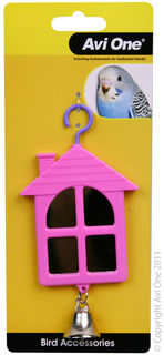 Avi One Bird Toy - House Shaped Mirror
