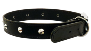 Stitched Studded Black Collars