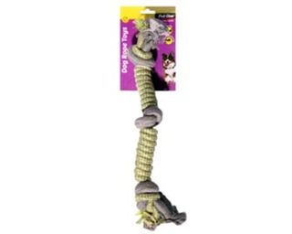 Rope Spiral With 3 Knots Green/Grey 40cm