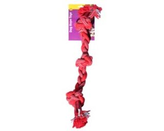 Braided Rope With 3 Knots Red/Blue 50cm