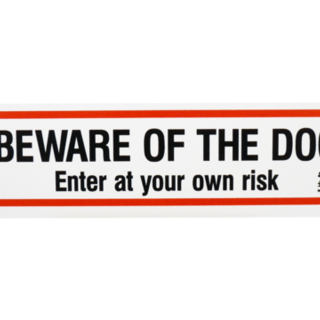 Beware Of The Dog Gate Sign