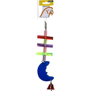Bird Toy Acrylic Moon Sticks With Bell