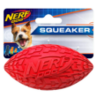 Nerf Tire Squeaker Football Red 10cm