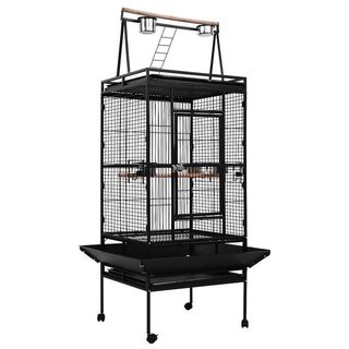 Large Rolling Mobile Bird Cage with Open Play top