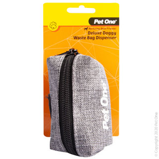 Pet One Doggy Waste Bag Dispenser Fabric Grey