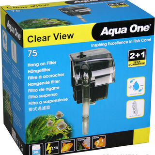 Aqua One H75 ClearView Hang On Filter 190l/hr