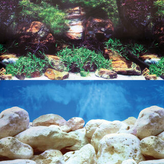 Aqua One Background White Stone/Algae & White Rock Double per 10cm