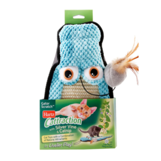 Hartz Cattraction with Silver Vine & Catnip Gator Scratch Cat Toy
