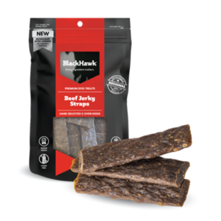 Black Hawk Dog Beef Straps 100g WITH FREE CLICKER!