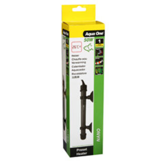 Aqua One 50w Glass Nano Betta Preset 26c Heater