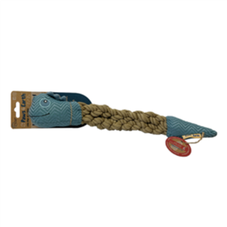 PAWS 4 EARTH DOG TOY GECKO WITH BRAIDED ROPE BODY