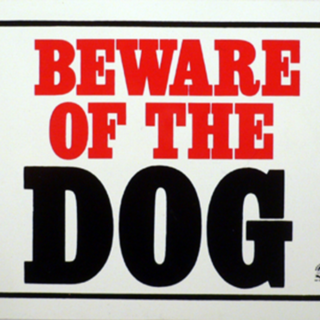 Beware Of The Dog Gate Sign