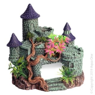 Aqua One Ornament - Castle With Tree And Plant