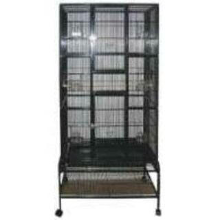 Avi One Bird Cage - 604T Square Tall Black
