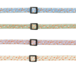 Cat Collar - Elastic with Toadstool Print
