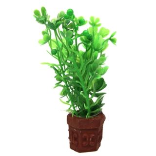 Aqua One Ornament - Betta Pot Plant Mixed Green Plants 10cm
