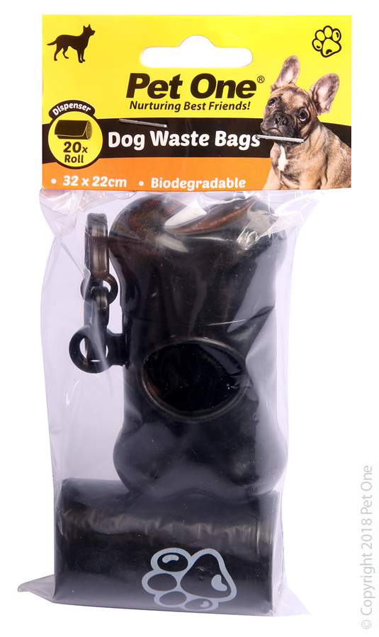 Pet One Waste Bags With Dispenser & 20pk Refill