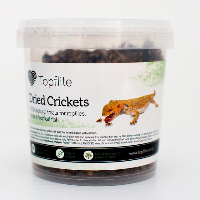 Topflite Dried Crickets 45g Maximum Pet Supplies