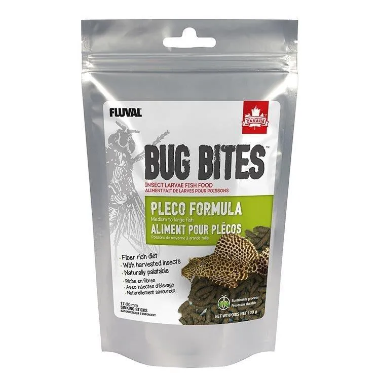 Bug Bites Pleco Sticks Medium to Large Fish 130g DATED