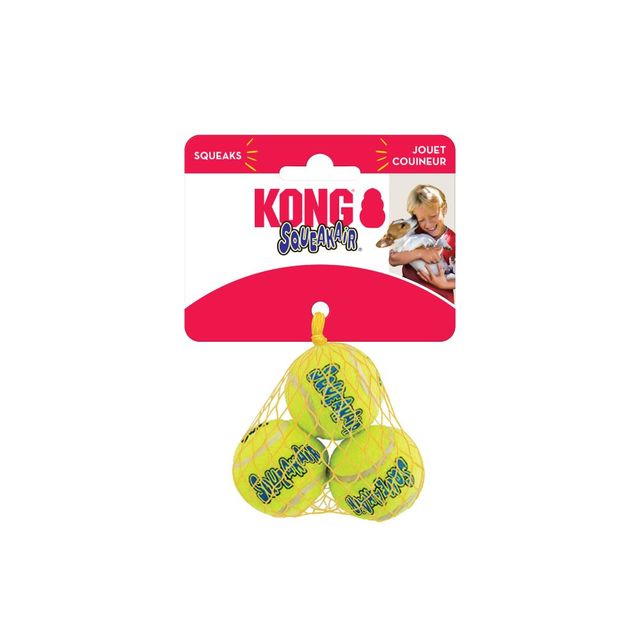 Kong Air Puppy Squeaker Tennis Ball Extra Small 3pk