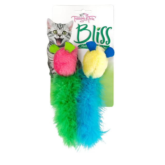 Trouble and Trix Bliss Catnip Tweet Mice 2 pack