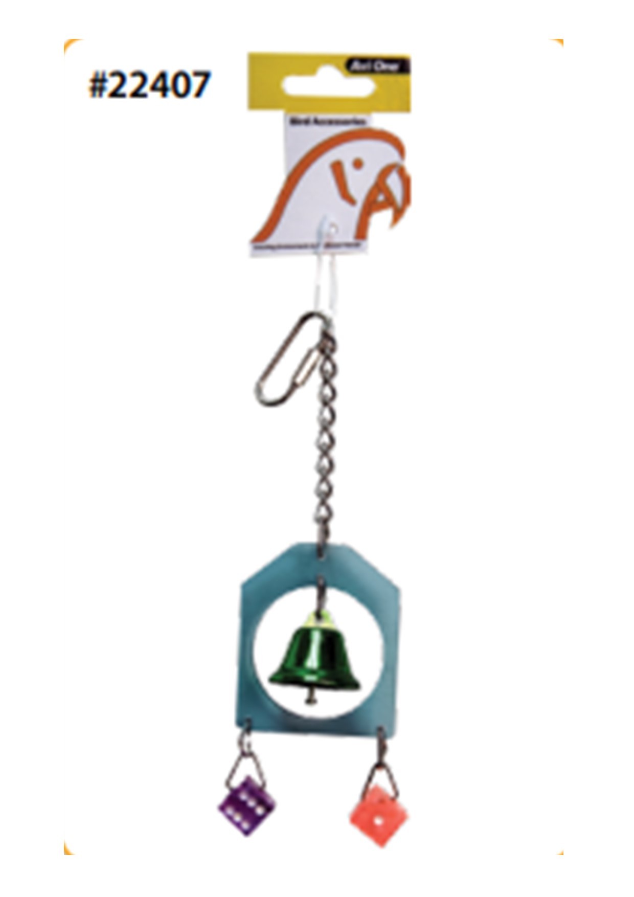 Bird Toy Acrylic Window with Bell