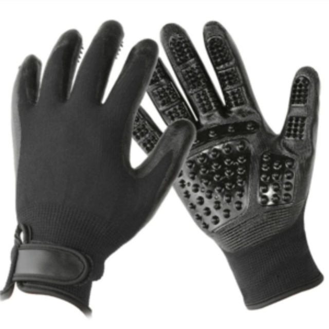Black Magic Grooming Gloves for Dogs and Horses