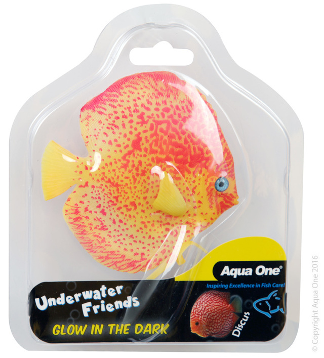 Aqua One Ornament Float Glow In Dark Fish