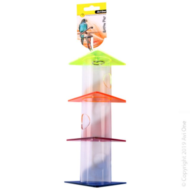 Avi One Bird Toy - Acrylic Foraging Triangles Stack Small 30.5cm