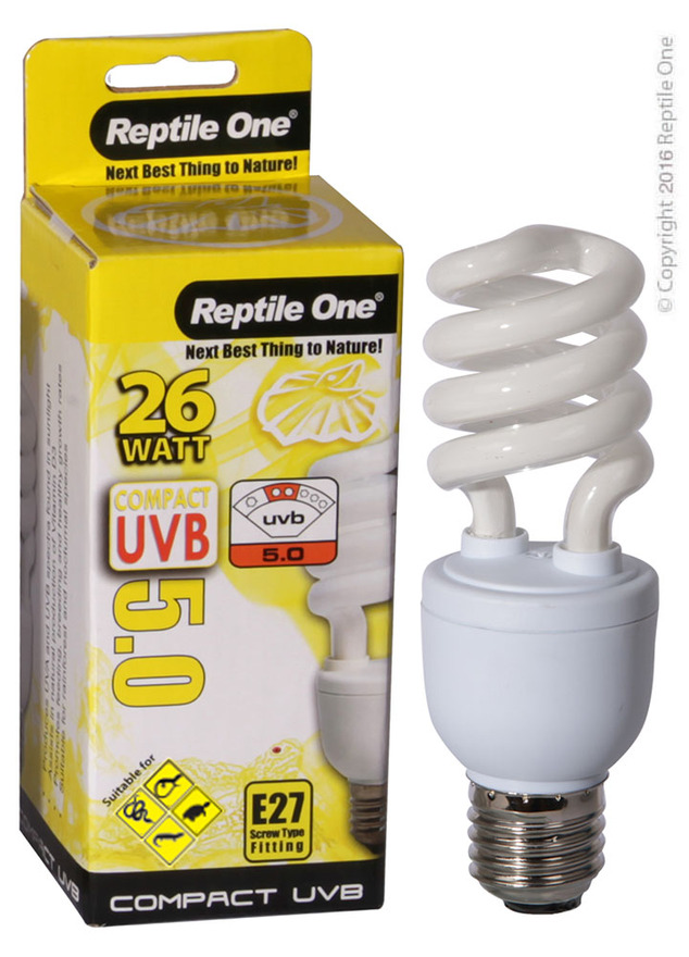 Reptile One Bulb Compact UVB 5.0 26W E27 Fitting