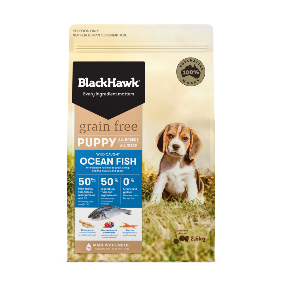 Black Hawk Puppy Grain Free Ocean Fish 2.5kg