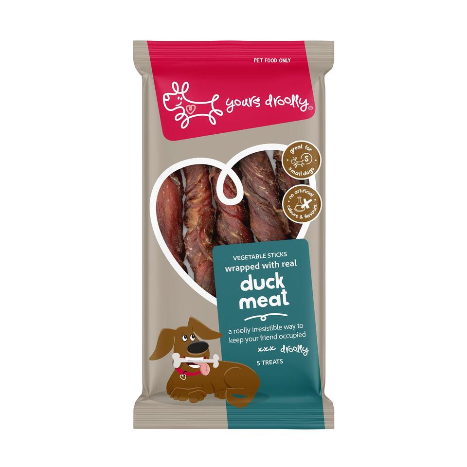 Yours Droolly Duck Wrap Sticks Dog Treats