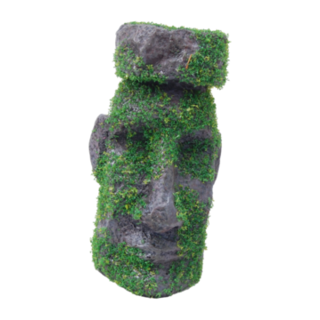 Easter Island statue with moss
