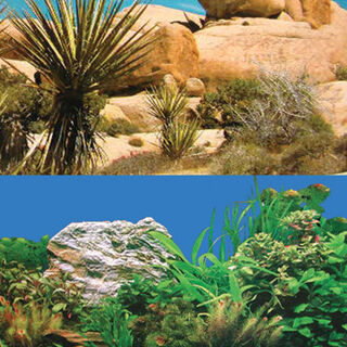 Aqua One Background White Stone & Plant/Rocky Greenery Background per 10cm