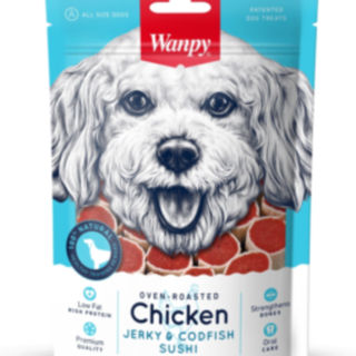 Wanpy Dog Chicken and Codfish Sushi 100g