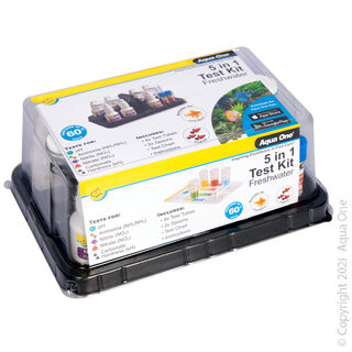 Aqua One Test Kit 5in1 Freshwater PH NH4 NO2 NO3 KH