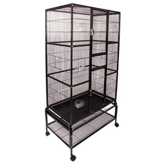 Avi One Bird Cage - 604T Square Tall Black