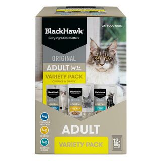 Black Hawk Original Cat Variety Gravy 85g 12 pk