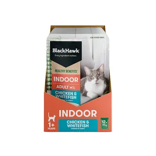 Black Hawk Healthy Benefits Cat Indoor Chicken/Fish/Gravy 85g 12pk