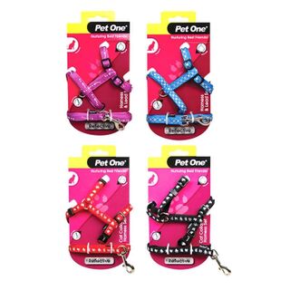 Pet One Harness & Lead Set - Cat/Kitten Reflective