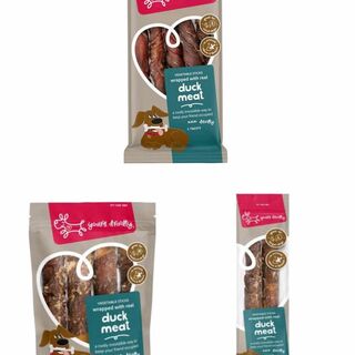 Yours Droolly Duck Wrap Sticks Dog Treats