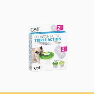 Catit Fountain Triple Action Filter Cartridge 2Pk