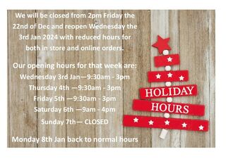 Christmas Hours 2023/24